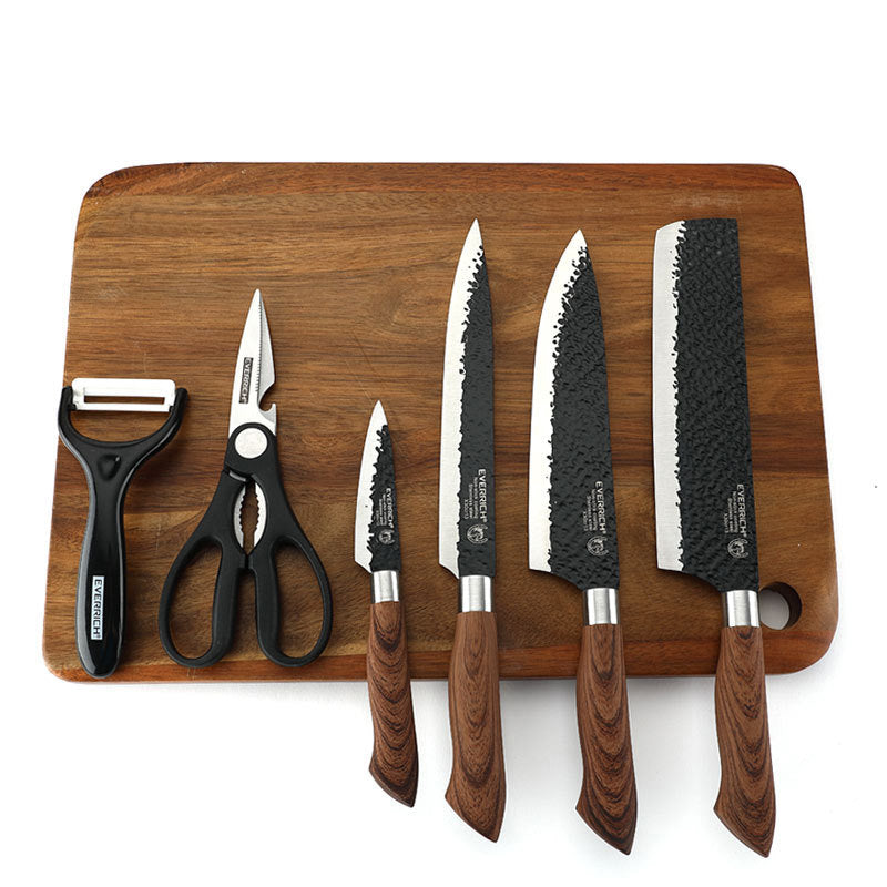 Premium Küchenmesserset aus Edelstahl – Hammerschlag-Design & dauerhafte Schärfe