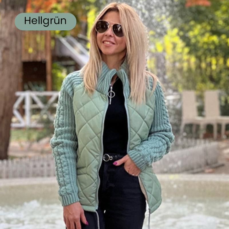 ✨ 50% RABATT! Gestrickte Patchwork-Pufferjacke für Damen ❄️