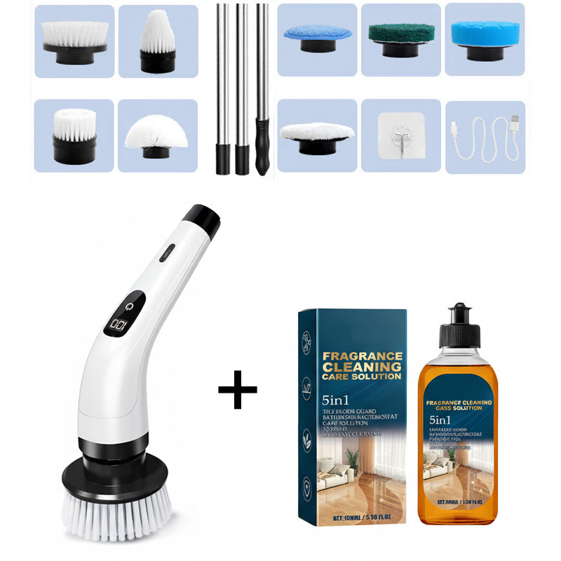 🔥LETZTER TAG DES AUSVERKAUFS ⚡50.000+ VERKAUFT!🧽💦9-in-1-Elektrobürste🏠Vielseitig einsetzbar für zu Hause