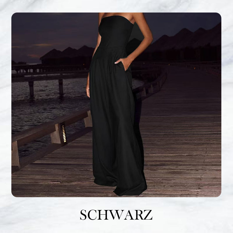 Ärmelloser Jumpsuit mit Taschen💝