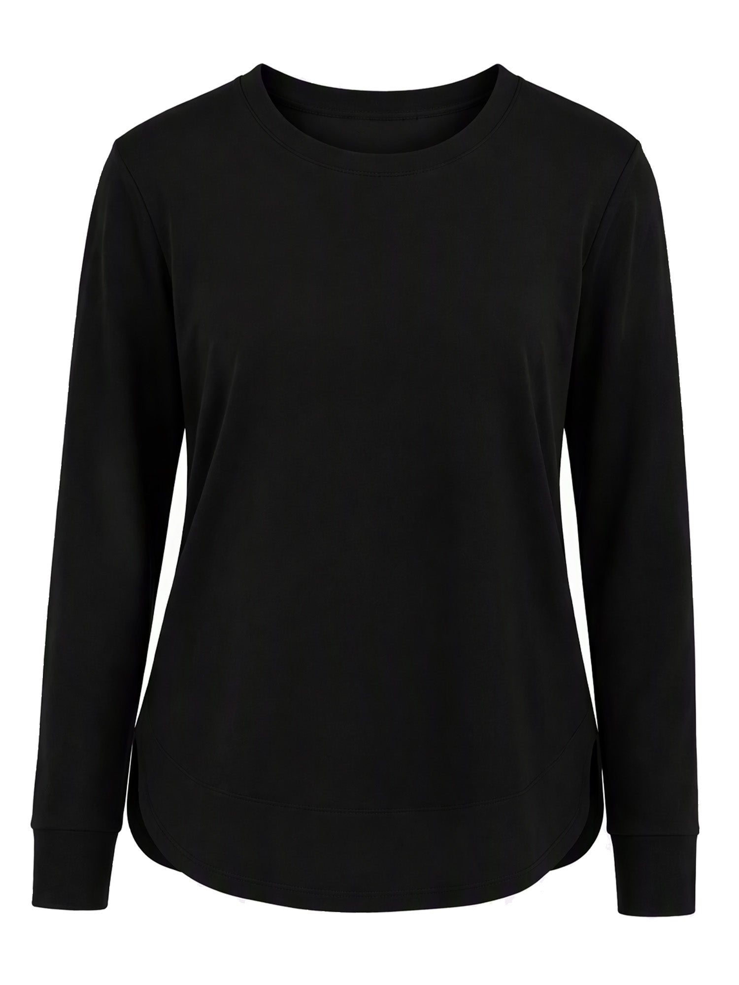 🖤 50% RABATT — BLACK FRIDAY EARLY ACCESS: Elegantes Damen-Longsleeve mit High-Low-Saum 🖤✨