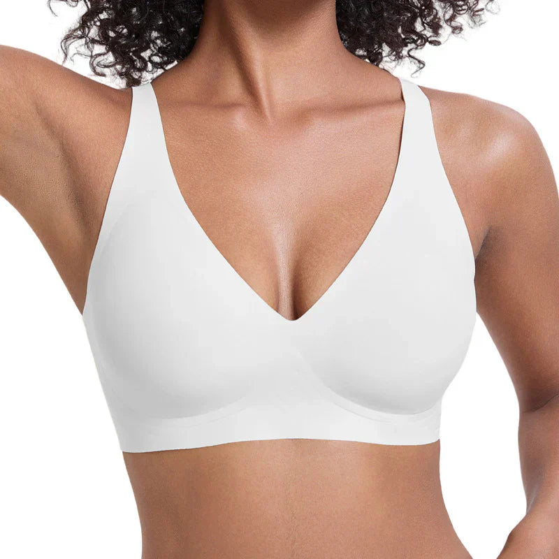 💕 Nahtloser, kabelloser Push-up-BH für Damen – Tiefes V