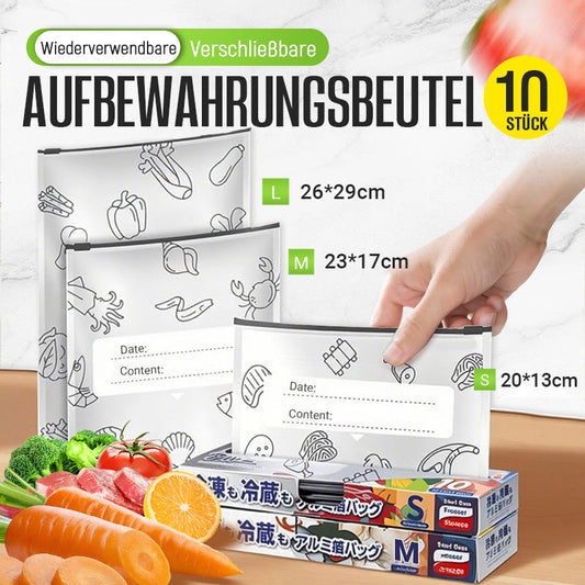 🍗 Zeitlich begrenztes Angebot! 🥦Wiederverwendbare, verschließbare Aufbewahrungsbeutel aus Aluminiumfolie