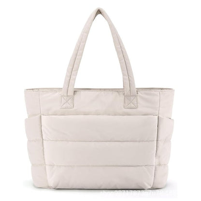 💜Begrenzter Verkauf 50 % RABATT 👜Wasserdichte Luftpolstertasche für Damen, 20 l, flauschige Tragetasche, gesteppte Laptop-Schulterhandtasche