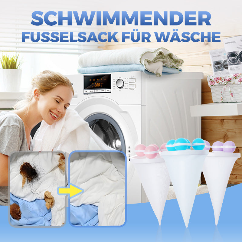 🧼 60% RABATT BEFRISTETES ANGEBOT! ✨ Schwimmender Filterbeutel-Waschball für Waschmaschinen - Fängt Haare & Flusen mit Einfacher Reinigung für Badewanne, Waschbecken & Waschmaschine 🐾📦