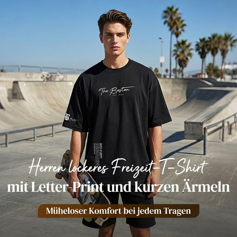 👕 50% RABATT! ⏰ Herren Urban Style Loose Fit Kurzarm-Shirt – Bequem & atmungsaktiv – Lässiger Schnitt, perfekt für heiße Tage oder einen trendigen Freizeit-Look 🏙️