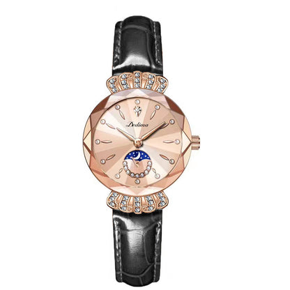 ⌚ Damen-Uhr mit Edelstahlband, wasserdicht, Kalender & funkelndem Zirkonia-Besatz – elegantes Butterfly-Verschluss-Design ✨