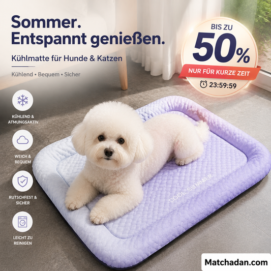 Kühlmatte für Hunde und Katzen – „Ice Silk“ Sommer-Kühlbettdecke in Farbverläufen, atmungsaktives, weiches Schlafkissen für Innenböden, Sofas und Autofahrten, waschbar, in verschiedenen Größen erhältlich