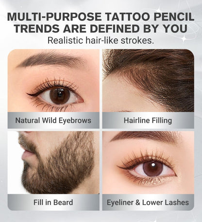 3D-Wasserfester Microblading Augenbrauenstift mit 4-zackiger Spitze