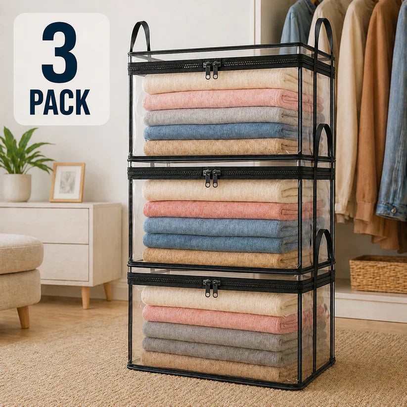 🔥Letzter Tag – 50 % Rabatt📦Tragbare, große, strapazierfähige, durchsichtige Aufbewahrungsbox aus dickem Kunststoff mit Klappdeckel | Haushalt, Reisen & Camping