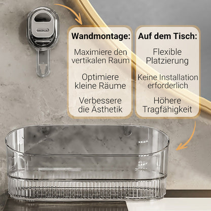 🔥50 % Rabatt   Neues Upgrade 🔥Aufbewahrungsregal mit Saugnapf und Abflussloch