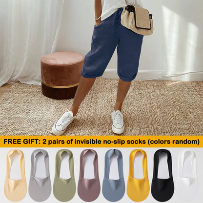 Zeitlich begrenzt: 50% Rabatt + Gratis-Geschenk 🎁 | Caprihose aus Baumwoll-Leinen für nur 29,99€