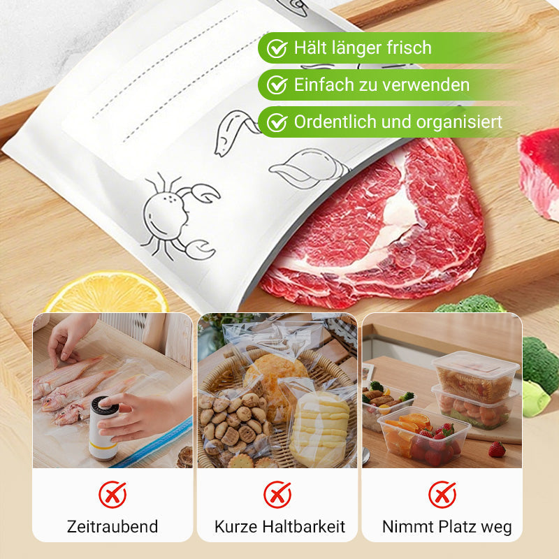 🍗 Zeitlich begrenztes Angebot! 🥦Wiederverwendbare, verschließbare Aufbewahrungsbeutel aus Aluminiumfolie