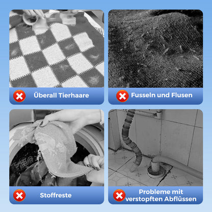 🧼 60% RABATT BEFRISTETES ANGEBOT! ✨ Schwimmender Filterbeutel-Waschball für Waschmaschinen - Fängt Haare & Flusen mit Einfacher Reinigung für Badewanne, Waschbecken & Waschmaschine 🐾📦