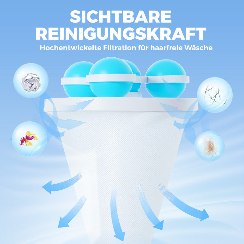 🧼 60% RABATT BEFRISTETES ANGEBOT! ✨ Schwimmender Filterbeutel-Waschball für Waschmaschinen - Fängt Haare & Flusen mit Einfacher Reinigung für Badewanne, Waschbecken & Waschmaschine 🐾📦