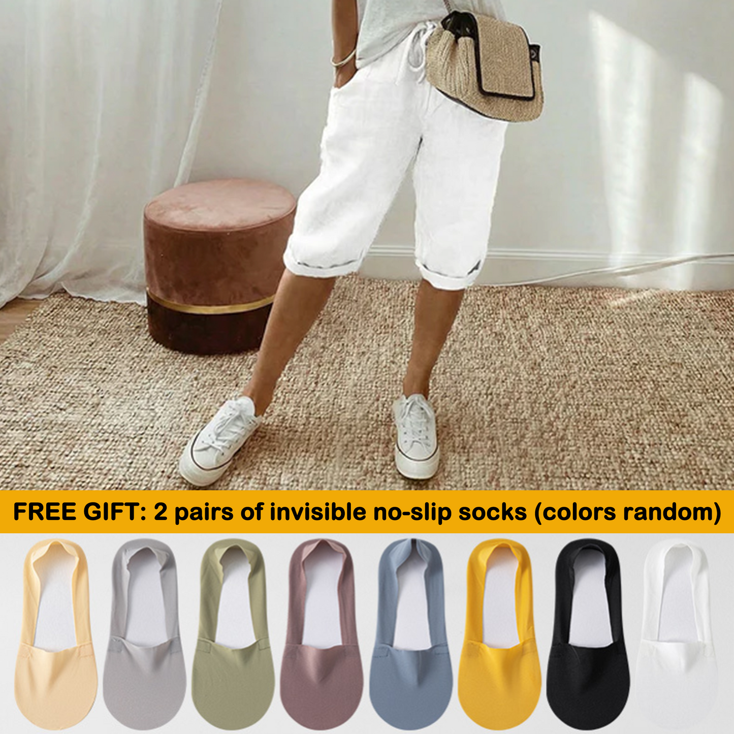 Zeitlich begrenzt: 50% Rabatt + Gratis-Geschenk 🎁 | Caprihose aus Baumwoll-Leinen für nur 29,99€