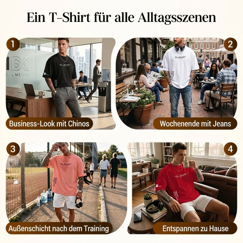 👕 50% RABATT! ⏰ Herren Urban Style Loose Fit Kurzarm-Shirt – Bequem & atmungsaktiv – Lässiger Schnitt, perfekt für heiße Tage oder einen trendigen Freizeit-Look 🏙️