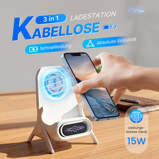 Der magnetische 2-in-1-Kabellose Ladestand – ablegen, sofort laden, aufnehmen, sofort nutzen