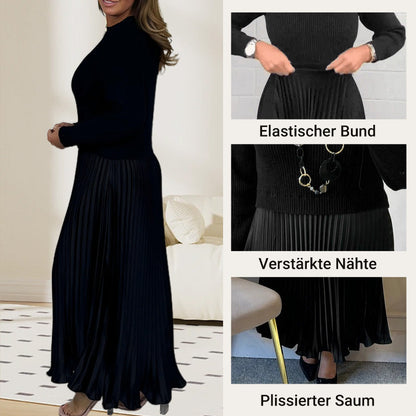 ⚡ Heute halber Preis! 💥Elegante und stilvolle Faltenkleider mit Rundhalsausschnitt für Damen