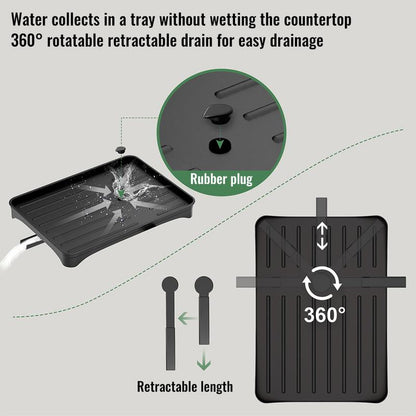 🍽️💧 2-in-1 Geschirr-Abtropfregal mit Ablaufschale – maximale Fläche, minimaler Platz, schnell trocken ⚡⏰ 50% Rabatt – letzte Chance!