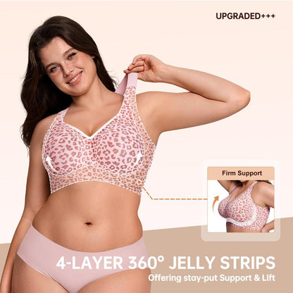 Leoparden-BH ohne Bügel: 3D-Halt & Memory-Foam (M–5XL) | 50% RABATT