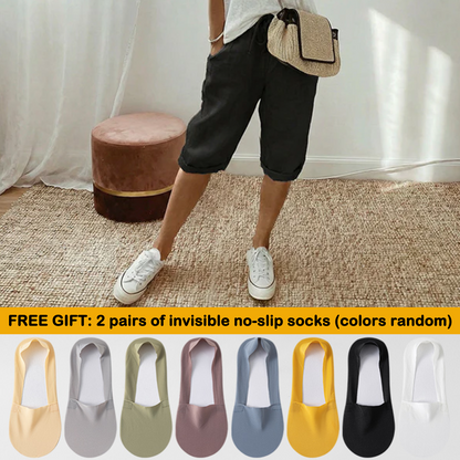 Zeitlich begrenzt: 50% Rabatt + Gratis-Geschenk 🎁 | Caprihose aus Baumwoll-Leinen für nur 29,99€