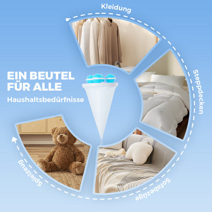 🧼 60% RABATT BEFRISTETES ANGEBOT! ✨ Schwimmender Filterbeutel-Waschball für Waschmaschinen - Fängt Haare & Flusen mit Einfacher Reinigung für Badewanne, Waschbecken & Waschmaschine 🐾📦