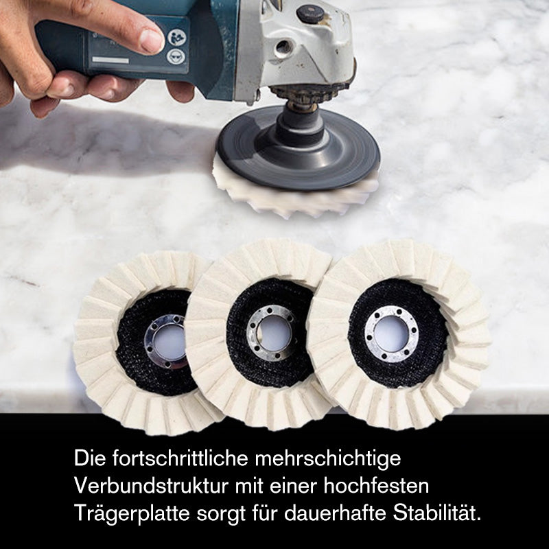 📢📢Kaufen 1 und 1 gratis🧽✨ Wollpolierscheibe für Winkelschchleifer – Hochglanz-Spiegelfinish! 🚀⚡