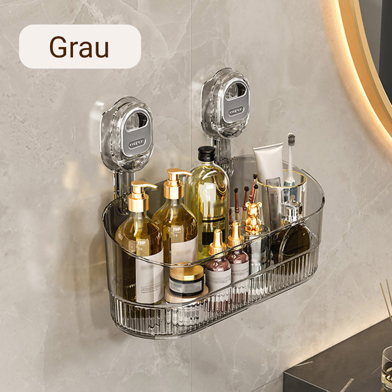 🔥Neues Upgrade 🔥Aufbewahrungsregal mit Saugnapf und Abflussloch