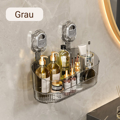 🔥Neues Upgrade 🔥Aufbewahrungsregal mit Saugnapf und Abflussloch