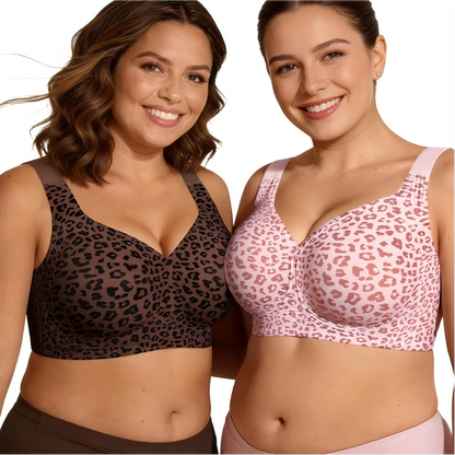 Leoparden-BH ohne Bügel: 3D-Halt & Memory-Foam (M–5XL) | 50% RABATT