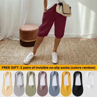Zeitlich begrenzt: 50% Rabatt + Gratis-Geschenk 🎁 | Caprihose aus Baumwoll-Leinen für nur 29,99€