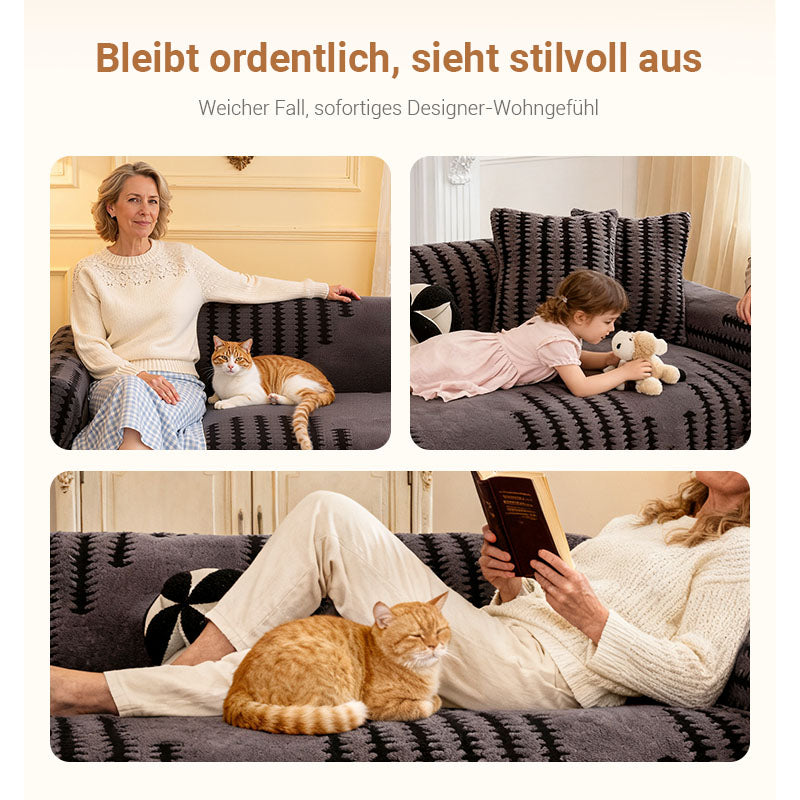 🛋️✨ Kratzfeste Sofa-Überzüge – Auch gegen Tierkrallen! Ultraweiches Sherpa, 🧺maschinenwaschbar & rutschfester Halt.