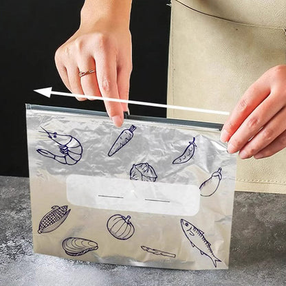 🍗 Zeitlich begrenztes Angebot! 🥦Wiederverwendbare, verschließbare Aufbewahrungsbeutel aus Aluminiumfolie
