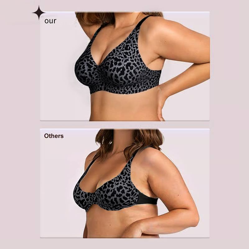 Leoparden-BH ohne Bügel: 3D-Halt & Memory-Foam (M–5XL) | 50% RABATT