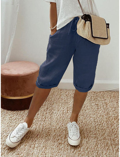 Zeitlich begrenzt: 50% Rabatt + Gratis-Geschenk 🎁 | Caprihose aus Baumwoll-Leinen für nur 29,99€