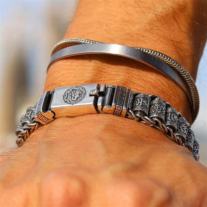 ⏳Nur für kurze Zeit 50 % Rabatt⏰Tibetisches Gebetsmühlen-Armband – 925er Sterlingsilber, Glücksbringer & Valentinstagsgeschenk⛓️