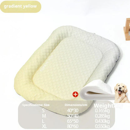 Kühlmatte für Hunde und Katzen – „Ice Silk“ Sommer-Kühlbettdecke in Farbverläufen, atmungsaktives, weiches Schlafkissen für Innenböden, Sofas und Autofahrten, waschbar, in verschiedenen Größen erhältlich