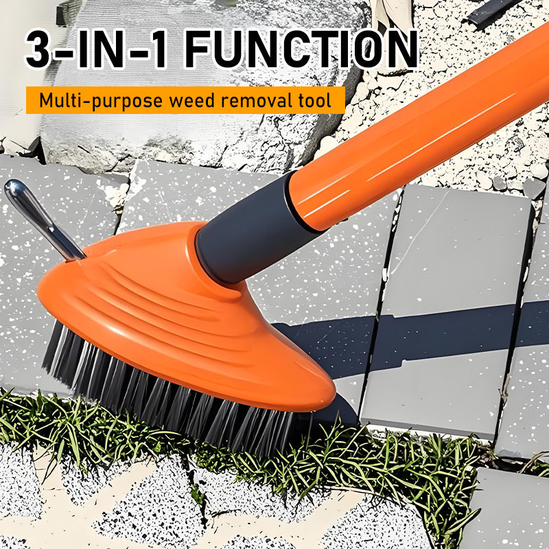 🌿 LIMITIERTES ANGEBOT 50% RABATT! ✨ 3-in-1 Unkrautbürsten-Set – Verlängerbar, Robuste Borsten, Vielseitig 🔧