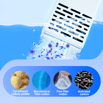 🐟🪸 3-in-1-Filter für Aquarien – Filtration, Sauerstoffierung und Wasserpumpung