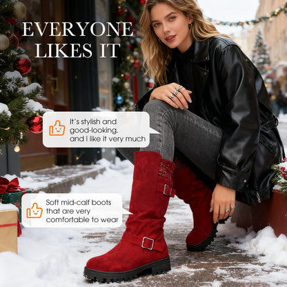 📢📢50%Rabatt!!!💎❄️ Bestseller – Shorty-Stiefel mit Schnallen – perfekt für kalte Tage