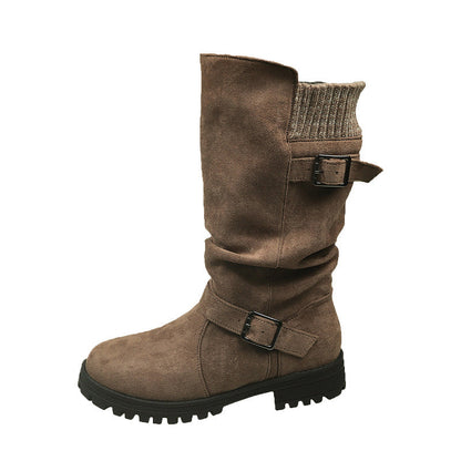 📢📢50%Rabatt!!!💎❄️ Bestseller – Shorty-Stiefel mit Schnallen – perfekt für kalte Tage