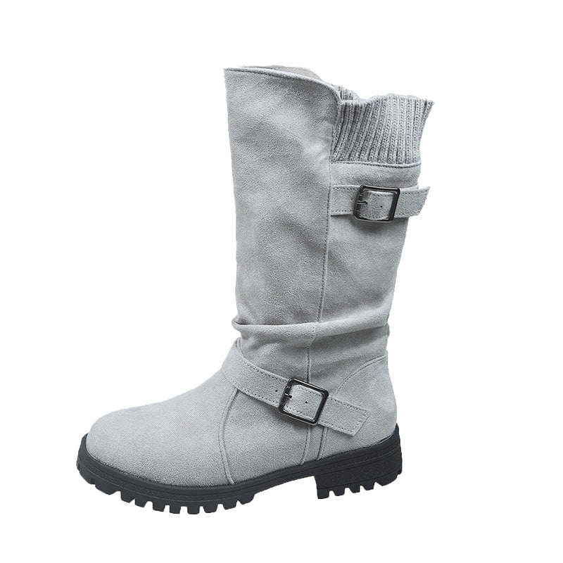 📢📢50%Rabatt!!!💎❄️ Bestseller – Shorty-Stiefel mit Schnallen – perfekt für kalte Tage