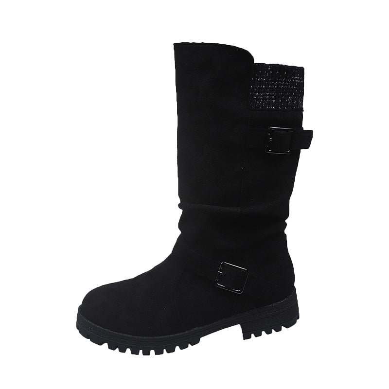 📢📢50%Rabatt!!!💎❄️ Bestseller – Shorty-Stiefel mit Schnallen – perfekt für kalte Tage