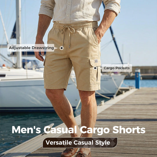 🩳 50% RABATT! ⏰ Leichte Cargoshorts – Atmungsaktives Material & knielang – Sichere Taschen für Handy und Schlüssel – bequem den ganzen Tag, ideal für Sommer und Reisen ☀️✅