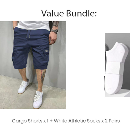 🩳 50% RABATT! ⏰ Leichte Cargoshorts – Atmungsaktives Material & knielang – Sichere Taschen für Handy und Schlüssel – bequem den ganzen Tag, ideal für Sommer und Reisen ☀️✅