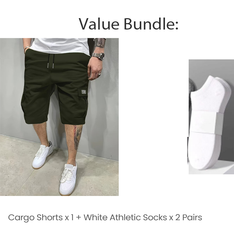 🩳 50% RABATT! ⏰ Leichte Cargoshorts – Atmungsaktives Material & knielang – Sichere Taschen für Handy und Schlüssel – bequem den ganzen Tag, ideal für Sommer und Reisen ☀️✅