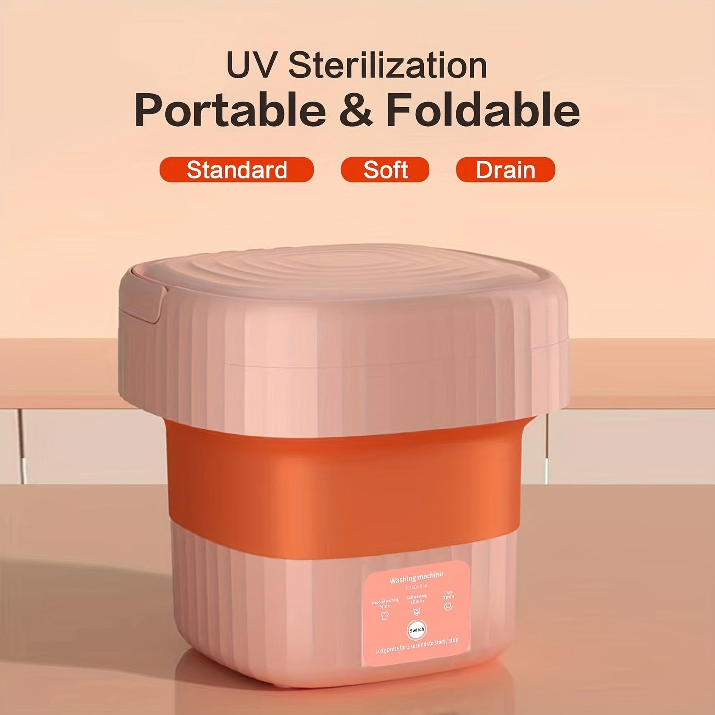 Tragbare, zusammenklappbare Waschmaschine