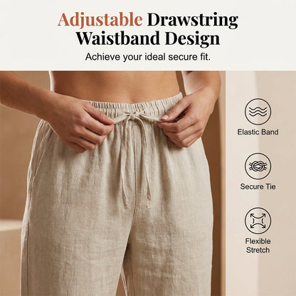 Zeitlich begrenzt: 50% Rabatt + Gratis-Geschenk 🎁 | Caprihose aus Baumwoll-Leinen für nur 29,99€