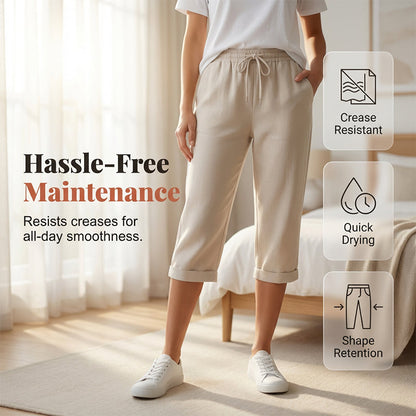 Zeitlich begrenzt: 50% Rabatt + Gratis-Geschenk 🎁 | Caprihose aus Baumwoll-Leinen für nur 29,99€